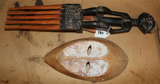 Tribal mask & comb